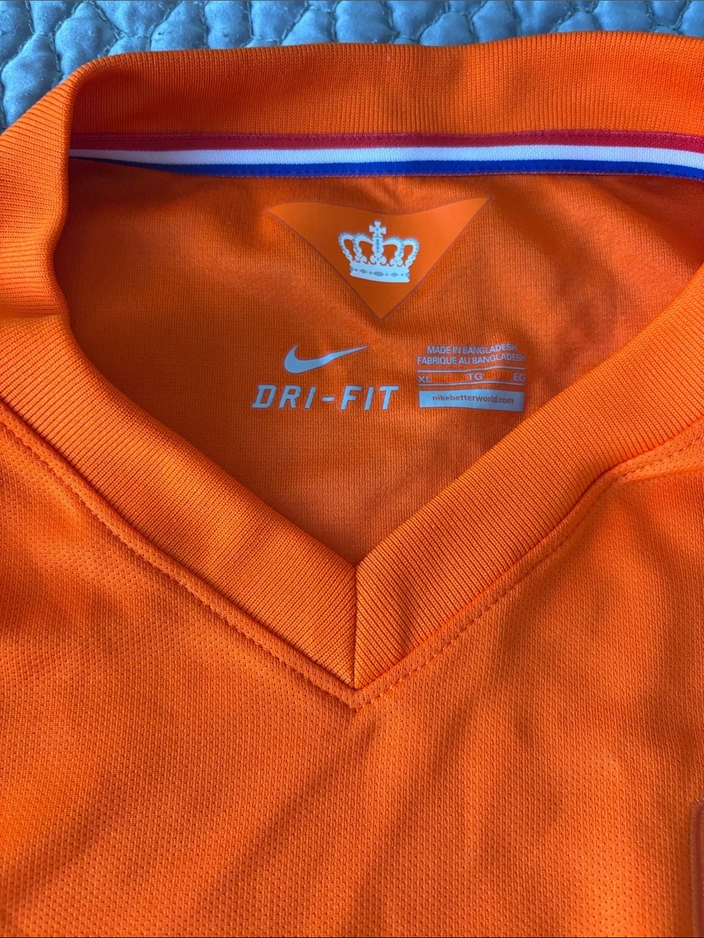 Nike Orange National Team Football Jersey with White Accents - Picture 3 of 5